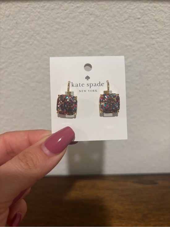 kate spade Jewelry - kate spade multicolor glitter square drop earrings